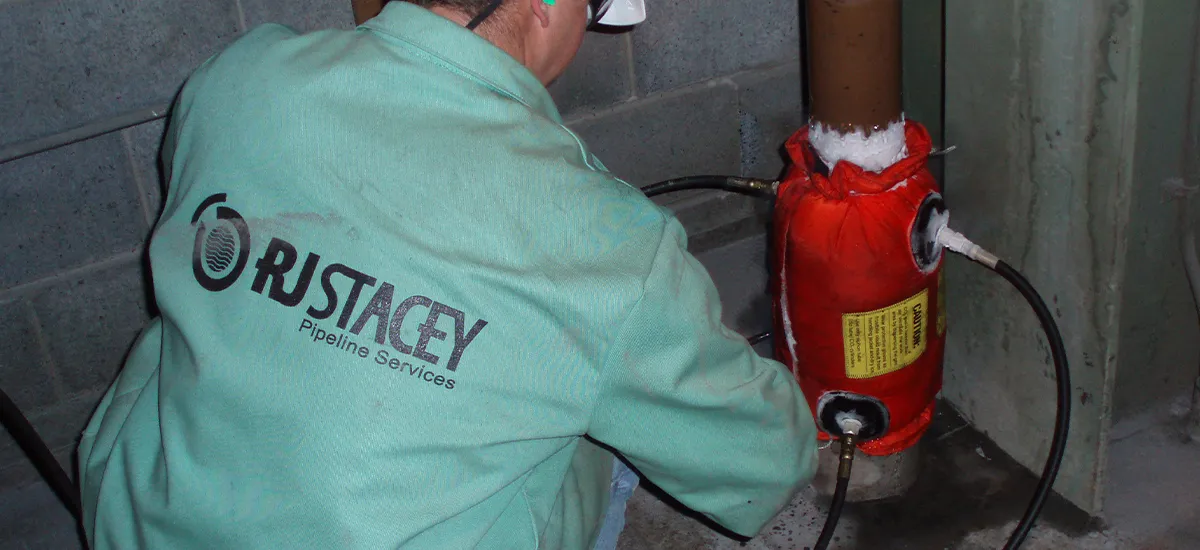 rj stacey leak repair freeze stop